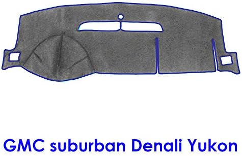 Anti-Slip Dashboard Covers Custom, Dashmat Sun Dash Cover Pad, Fits GMC Suburban Denali Yukon 2007-2013, MR056 (Gray-Blue)