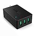 AUKEY USB Wall Charger with 3-Port & Foldable Plug for iPhone 7/7 Plus, iPad Pro/Air 2 and More