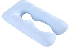 VANZACK Housse de coussin de grossesse en forme de U pour femme en coton avec fermeture éclair