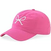 Nymmoata Cute Womens Baseball Caps : Trendy Bow Trucker Hats Unstructured Summer- Washed Cotton Vintage Cap Adjustable