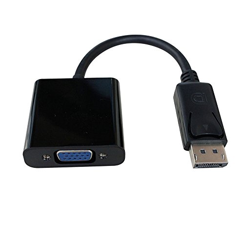 Generic Displayport to vga Adapter Cable dp to vga Converter Large dp turn vga Projector Video Cable(black)