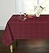 Spill Proof/Stain Resistant Plaid Tartan Fabric Tablecloth by GoodGram - Assorted Colors & Sizes (60 in. W x 102 in. L Oblong, Burgundy)