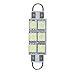 Partsam 10PCS Ice Blue 44mm Festoon Rigid Loop LED Light Interior Dome Map Lamp Bulbs 211-2 212-2 214-2 569 578