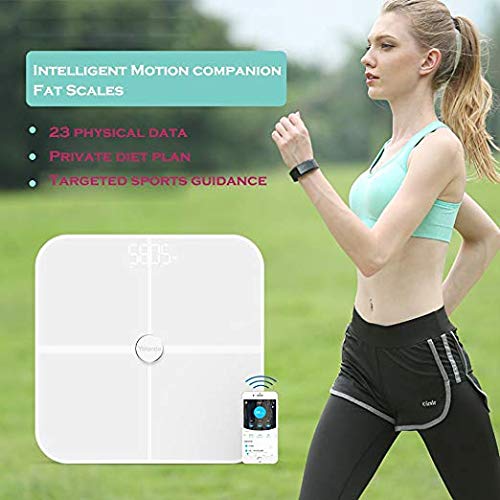PowMax Bluetooth Body Fat Scale, WW-80 Intelligent Precision Measuring Household Scale Fat Scales Electronic Scale Healthy Adult Weighing Instrument