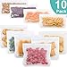Reusable Storage Bags - 10 Pack Leakproof Freezer Bag（6 Reusable Sandwich Bags & 4 Reusable Snack Bag) - EXTRA THICK BPA FREE Reusable Lunch Bag for Food Storage Home Organization