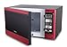 Bella 1000-Watt Family Sized Digital Microwave, 1.1 cu. ft, Metallic Red