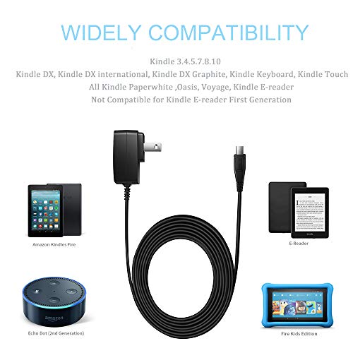Kindle Charger AC Adapter with 6.6Ft Extra Long Charging Cord Replament