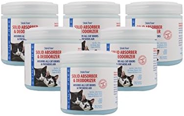Stink Free Solid CAT Odor Air Deodorizer, 6 Jars, 15 Oz. Ea.