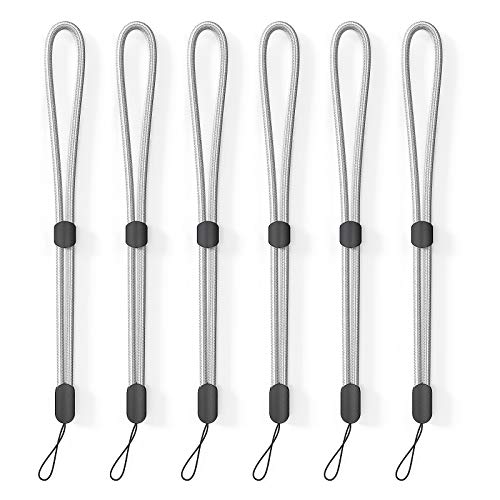 Avorast Hand Wrist Strap Lanyard, 6 Pack Adjustable Colorful Nylon Hand Wrist Straps for GoPro, Camera, Keys, Keychain, Phone, USB Flash Drive, Wallet and ID Name Tag Badge, Silver