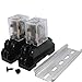 mxuteuk 2pcs HH52P DC 12V Coil 8 Pin 5A DPDT LED indicator Electromagnetic Power Relay, with Base, with DIN Rail Slotted Aluminum