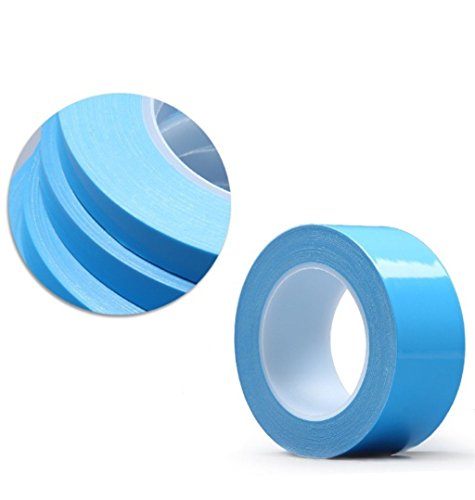 AIYUNNI 20mm x 25M x 0.15mm Thermal Adhesive Tape High Performance Thermal Double Side Tapes Cooling Pad Apply to Heatsink LED IGBT IC Chip Computer CPU GPU Modules MOS Tube SSD Drives