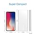 Power Bank 8000mAh, iXCC Portable Charger Ultra High Capacity External Battery Pack with ChargeWise Tech 2.4 Max Maximum Dual Ports Speed Charging for iPhone, iPad, Samsung Galaxy