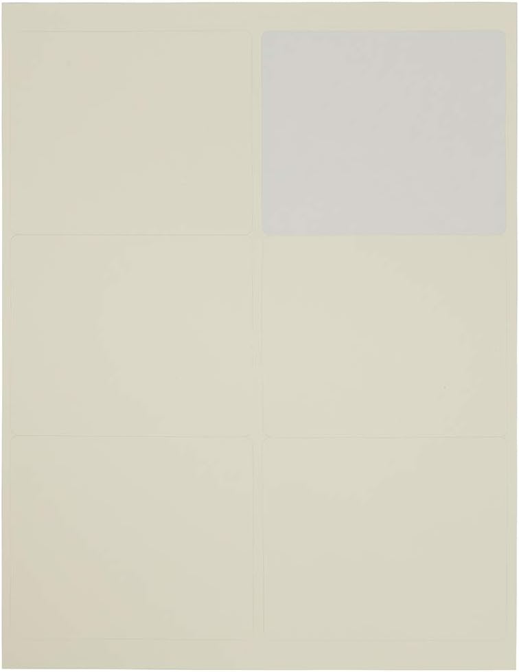 JAM PAPER Shipping Address Labels - Large - 3 1/3 x 4 - Ivory - 120/Pack : Office Products
