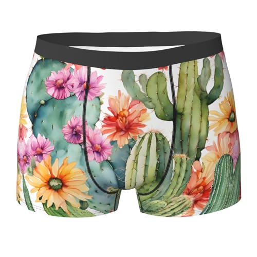SYHEART Succulent Rose Print Men'S Boxer Briefs With Elastic Comfort Fit Design For All-Day Wear