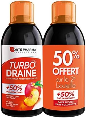 Forte Pharma TurboDrain Slimmer 2x500ml - Taste: Green Tea/Peach