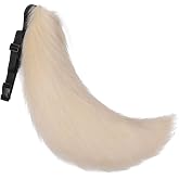 Faux Fur Wolf Tail 27" Furry Animal Big Tail for Adult Halloween Cosplay Party Costume Accessories