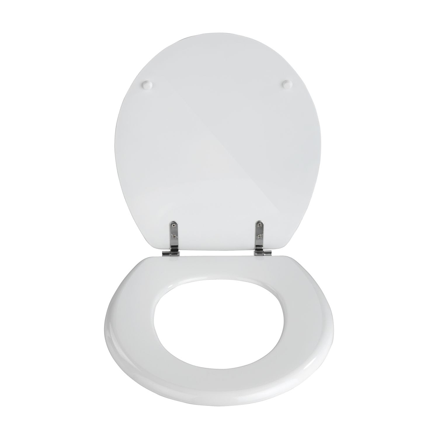 Wenko 152004100 Toilet seat Prima White Suitable for cisterns, rustproof Stainless Steel mounting, MDF, 38 x 41.5 cm, White
