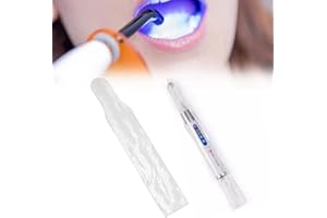 EDWERD 500 PCS Dental Curing Light Sleeves - Disposable LED Light Guide Cure Covers, Implant Protective Head Sheaths, 13" X 2"