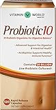 Vitamin World Probiotic 10, 120 Capsules, 20 Billion Cultures, Rapid-Release, Probiotic Supplement, Digestion