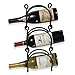 Wallniture Solid Wrought Iron Metal Towel Rack Holder - Wall Mount Rustic Home Decor - Bathroom Organizer Black Set of 3 (Curved Finish)