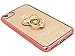 Bastex iPhone 7 Case, Ultra Thin Clear Luxury TPU Rose Gold Bumper Case Cover with Attachable Heart Diamond Ring Holder for Apple iPhone 7