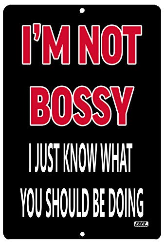 Rogue River TacticalFunny Work Office Retail Metal Tin Sign Wall Decor Bar Boss Employee Coworker I'm Not Bossy