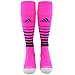 adidas Unisex Team Speed Soccer OTC Sock (1-Pair), Shock Pink/Black/Light Onix, 9-13