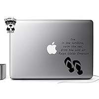 Ralph Waldo Emerson Quote Flip Flops 5 Inches Vinyl Decal Sticker for MacBook Air Pro Laptop Notebook Auto Great Gift Mac PC Computer