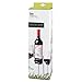 True Stix Chrome Outdoor Drink Holder Stakes Fits 2 Wine Glasses and 1 Bottle, Yard Cups, Beach and Picnic Essentials, Set of 3