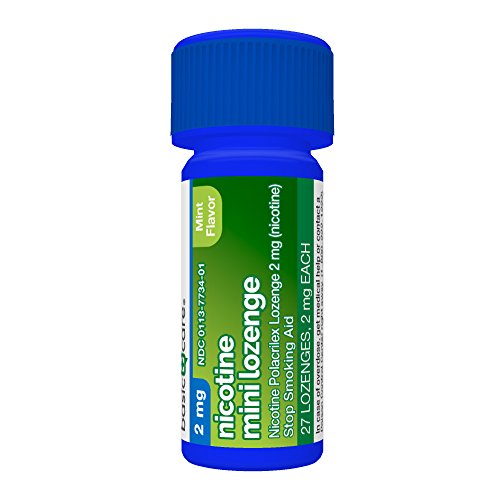 Basic Care Nicotine Mini Lozenge 2 mg Stop Smoking Aid, Mint, 135 Count