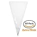 Pridebit Pastry Bag Heavy Duty Disposable Extra Large Cake/Cupcake Decorating Bags 50 Pack Icing Bags 16-Inch