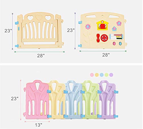 TCBunny Baby Playpen - 12 Panel Safety Play Yard - Kids Activity Center, Indoor and Outdoor (Multicolour, Classic Set 12 Panel) - Thumbnail 5