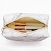 Joyful High Capacity Marble Pattern Cosmetic Bag Makeup Brushes Kit Bag Handbag Toiletry Case Gold Zipper Bag With Beauty Tassels (Large:7.1 x 5.1 x 2.7 inch)