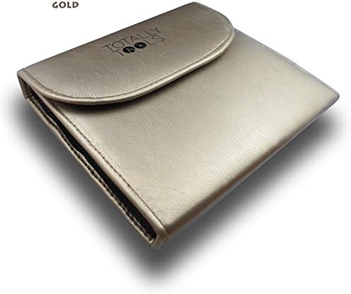 Totally Tools 8-Piece Professional Jewelry/Beading Foam Handle Tool Kit with a Leather Organizer Case. - Gold