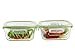3 Pieces Glass Food Storage Container Set with Snap Locking Lid,Airtight,Microwave,Oven,Freezer,Dishwasher Safe,BPA-Free