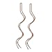 Yoursfs Wire Threader Earrings Jewelry Exquisite Unique Threader Dangle Earrings 18k Gold Plated Curve Thin Twist Shape for Women