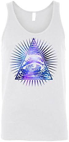 TTopWorld Eye Of Providence All Seeing Eye Galaxy Mens Tank Top Medium White