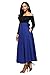 Asvivid Women's Elastic Waist Full Ankle Length A-Line Flared Swing Skater Skirts Large Blue