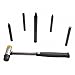 HiYi Car Body Dent Repair Tools Rubber Hammer with 5PCS Black Nylon Tap Down Dent Removal Hand Tools for All Painted Surface