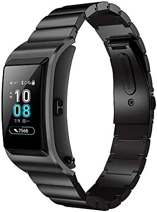 Tabcover for Huawei B5 Bands,(One Bead) Stainless Steel Metal Replacement Bands Strap for Huawei B5