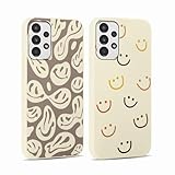 RUMDEY 2 Pack Happy Smiley Face for Samsung Galaxy