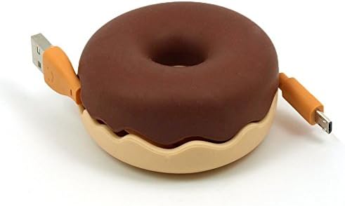 RealFun® Donuts Shape USB Cable Manager, Silicon Cord Case, Earphone Turtle Reel Winder, Portable Cable Storage, Compatable Wire Organizer (Brown)