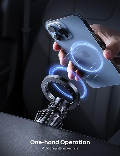 Lamicall Soporte Celular Auto mag Safe - [20 Imanes Más Potentes] Porta Celular para Auto, Base para Celular Auto, Compatible con iPhone 17 Pro MAX 16 15 14 13 Series & Magsafe Funda, All Celular