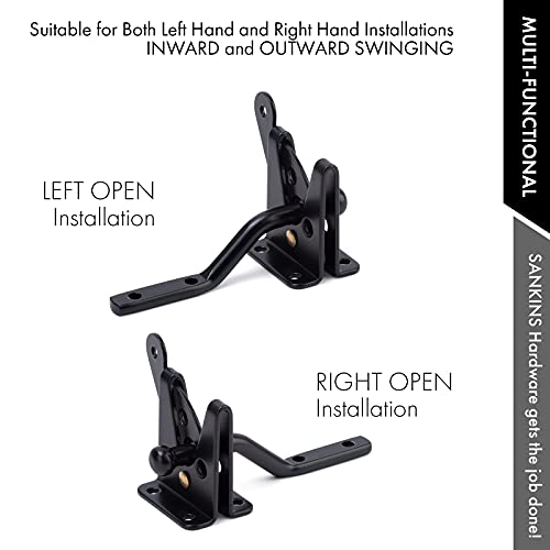 Self Locking Gate Latch Automatic Gravity Lever for Wood Fence Gate
