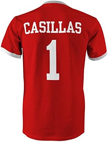 Iker Casillas 1 Spain Country Ringer T-Shirt Red/White - XXL