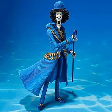 Amazon Co Jp ワンピース図アニメ周年記念版ルフィゾロチョッパーウソップナミサンジロビンフランキーブルックアクションフィギュアpvc モデル玩具 Kyenui Color Brook ホーム キッチン