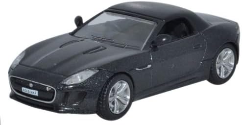 Oxford Diecast 76FTYP004 Jaguar F Type Stratus Grey, 1:76 Scale