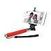 RuiLida Selfie Stick Monopod -Extendable Selfie Handheld Stick Monopod + Adjustable Phone Holder Mount + Bluetooth Wireless Remote Shutter for iPhone Samsung and other System Over IOS 6.0 and Android 4.2.2 Smartphones Red