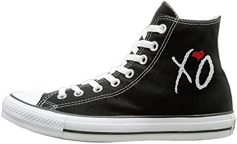 Tracy XO The Weeknd Not Lace-up Unisex Flat Canvas High Top Sneaker 38 Black