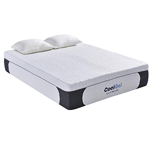 Classic Brands Cool Gel 1.0 Ultimate Gel Memory Foam 14-Inch Mattress with BONUS 2 Pillows, Queen Classic Brands Cool Gel 1.0 Ultimate Gel Memory Foam 14-Inch Mattress with BONUS 2 Pillows, Queen